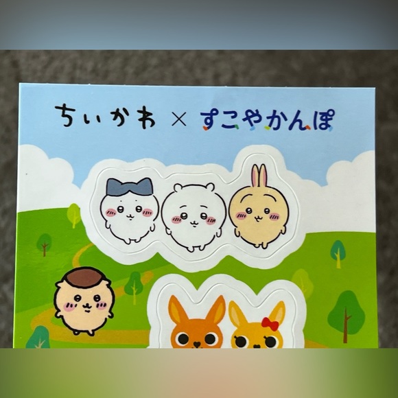 Chiikawa x Sukoya Kanpo Small Sticker Sheet Officially Licensed Nagano Kawaii - Picture 3 of 7